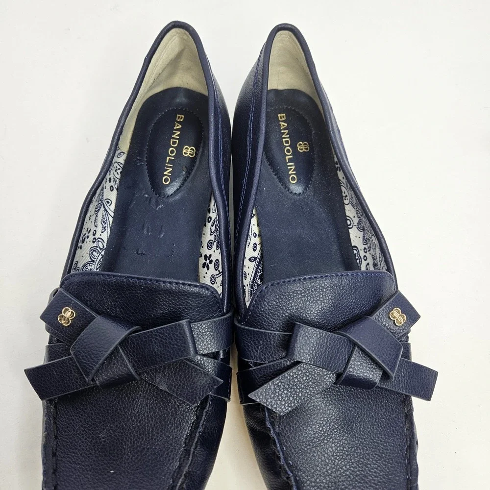 Bandolino Size 8.5M Blue Slip On Shoes Heel To‎ Toe 10